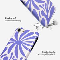 Selencia Vivid Backcover Apple iPhone SE (2022 / 2020) / 8 / 7 / 6(s) - Modern Bloom Sapphire Blue