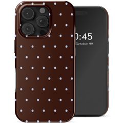 Selencia Vivid Case Apple iPhone 16 Pro - Happy Dots Chocolate