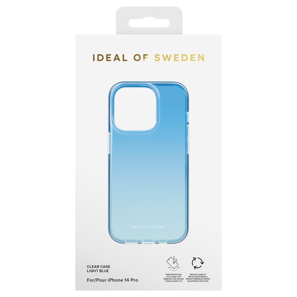 iDeal of Sweden Clear Case iPhone 14 Pro - Light Blue