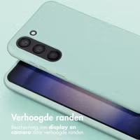 Selencia Siliconen hoesje met afneembaar koord Samsung Galaxy S23 - Turquoise
