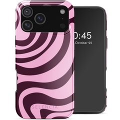 Selencia Vivid Back Cover with MagSafe Apple iPhone 17 Pro Max - Wavy Swirl Pink Plum