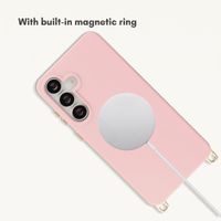 Selencia Rivièra MagSafe Case with detachable hooks Samsung Galaxy S25 FE - Sorbet Pink