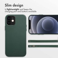 Accezz Leather Back Cover with MagSafe Apple iPhone 12 (Pro) - Cedar Green