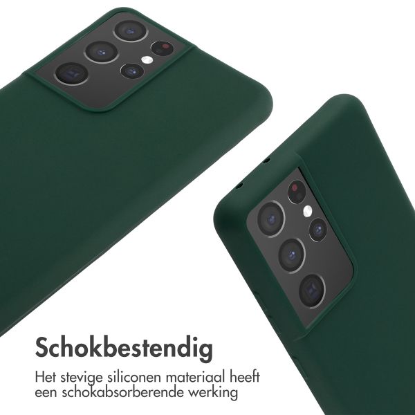 imoshion Siliconen hoesje met koord Samsung Galaxy S21 Ultra - Donkergroen