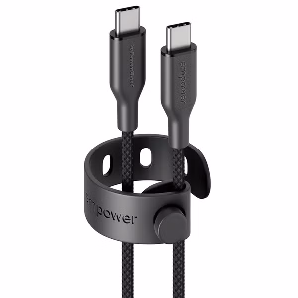 Empower by PanzerGlass Racing USB-C naar USB-C Oplaadkabel - 60W - 2 meter - Space Black