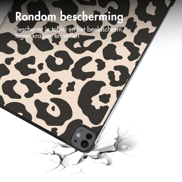 imoshion Design Trifold Bookcase Apple iPad Pro 13 (2025) M5 / (2024) M4 - Leopard