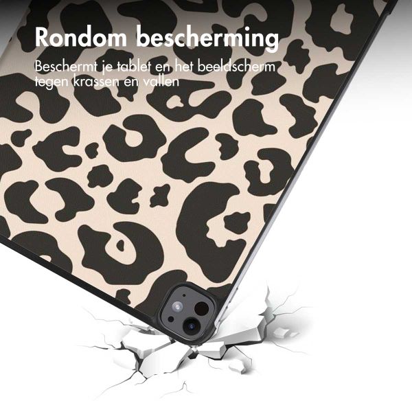 imoshion Trifold Design Bookcase iPad Pro 13 (2024) M4 - Leopard