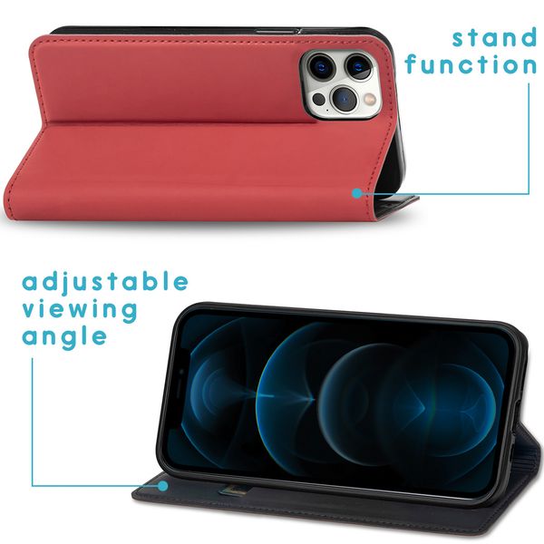 imoshion Slim Folio Bookcase Apple iPhone 12 (Pro) - Rood