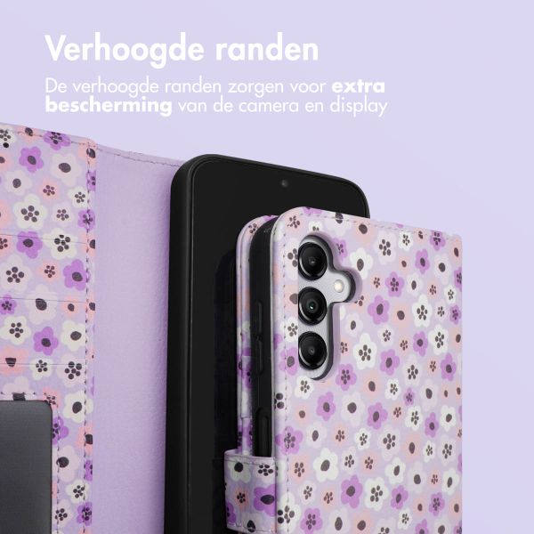 imoshion Design Bookcase Samsung Galaxy A14 (5G/4G) - Purple Flowers