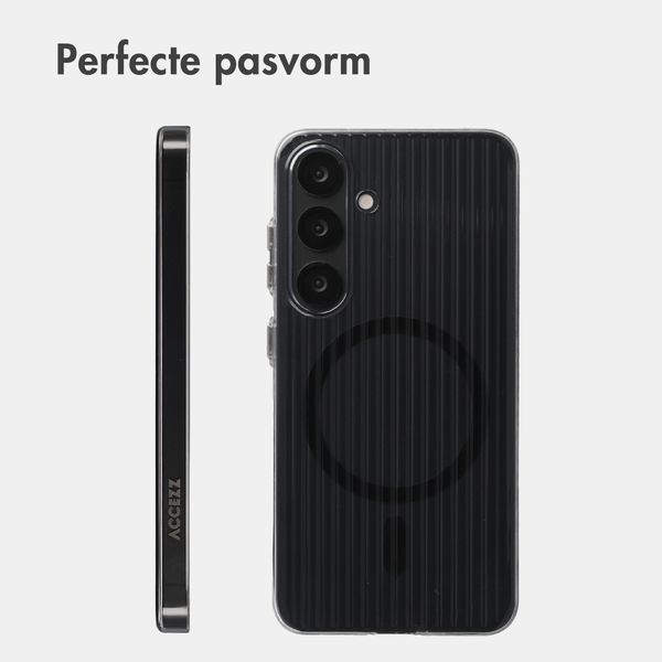 Accezz Lite Backcover met MagSafe | Fluted | Samsung Galaxy S25 - Zwart