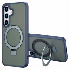 Accezz Ring Stand Backcover met MagSafe Samsung Galaxy S25 Plus - Blauw