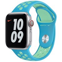 Apple Nike Sport Band Apple Watch Series 1 t/m 9 / SE (38/40/41 mm) | Series 10 (42 mm) - Chlorine Blue/Green Glow