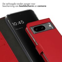 Selencia Echt Lederen Bookcase Google Pixel 8 - Rood