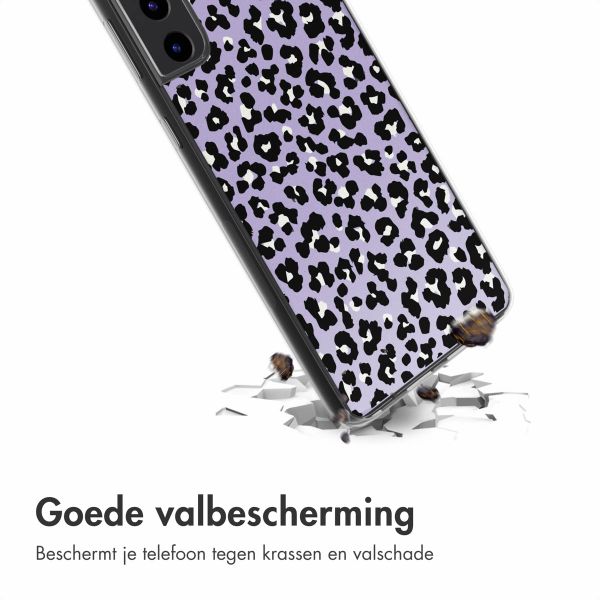 imoshion Design hoesje Samsung Galaxy S22 - Leopard Lilac