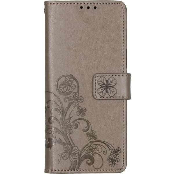 Klavertje Bloemen Bookcase Sony Xperia L4 - Grijs