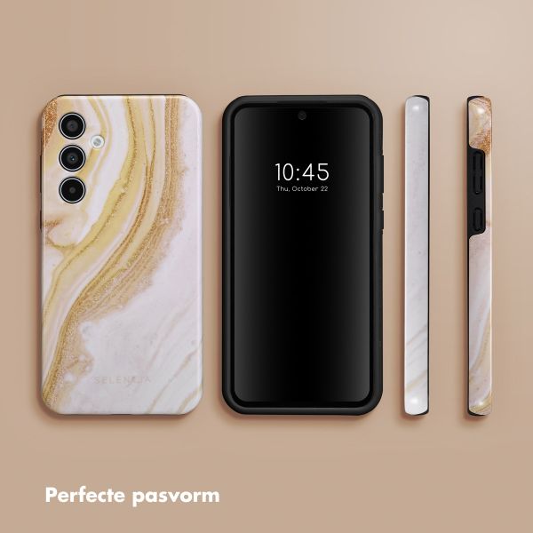 Selencia Vivid Tough Backcover Samsung Galaxy A35 - Chic Marble Gold