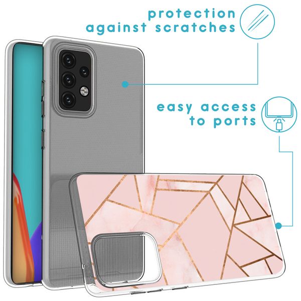 imoshion Design hoesje Samsung Galaxy A52(s) (5G/4G) - Pink Graphic