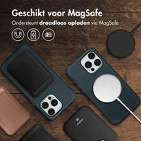 Accezz Vintage Leather Magsafe Backcover Apple iPhone 15 Pro Max - Smokey Green