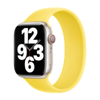 Apple 4 Pack Siliconen solobandje Apple Watch | 44/45/46/49 mm - Maat 8 - White / Canary Yellow / Storm Blue / Pistachio