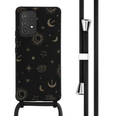 imoshion Siliconen design hoesje met koord Samsung Galaxy A53 - Sky Black