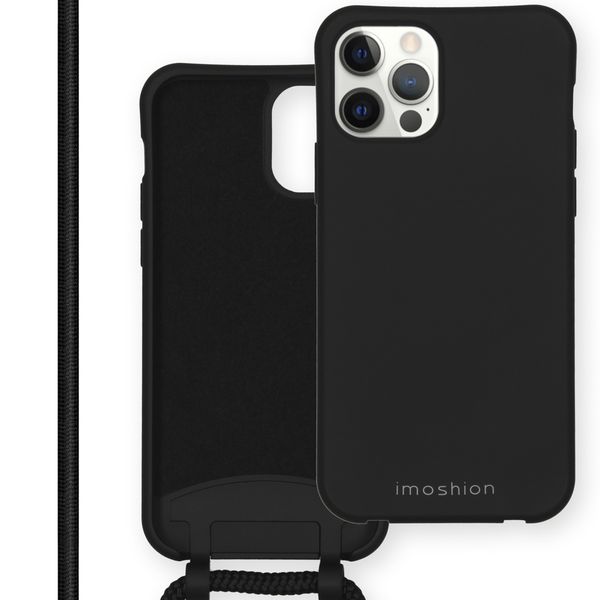 imoshion Color Backcover met afneembaar koord iPhone 12 (Pro) - Zwart