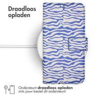 imoshion Design Bookcase Samsung Galaxy S10e - White Blue Stripes