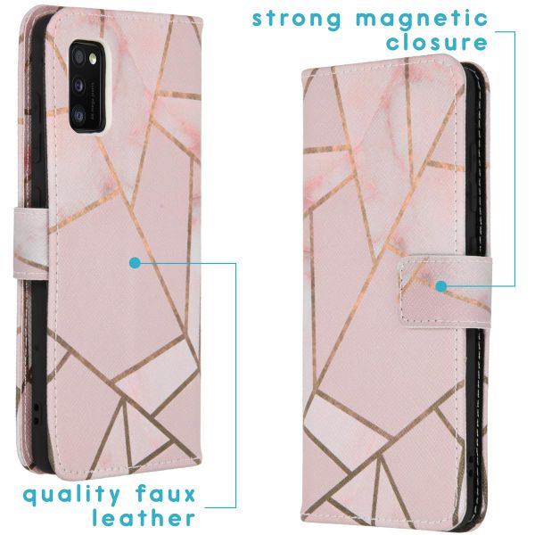 imoshion Design Softcase Bookcase Samsung Galaxy A41 - Pink Graphic