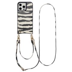 Selencia Nova Phone Case with Cord and Card Holder Apple iPhone 15 Pro Max - Zazzy Zebra
