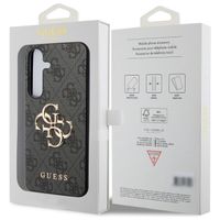 Guess 4G Metal Logo Backcover Samsung Galaxy S24 Plus - Zwart
