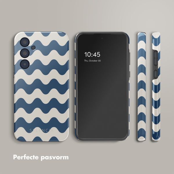 Selencia Vivid Backcover Samsung Galaxy A35 - Wave Vibes Classic Blue