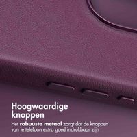 Accezz MagSafe Leather Backcover iPhone 16 Pro Max - Heath Purple