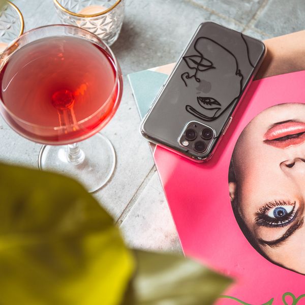 imoshion Design hoesje Samsung Galaxy S10 - Abstract Gezicht - Zwart