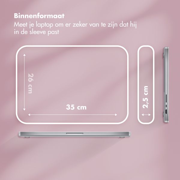 Selencia Puffy Laptop hoes 15-16 inch - Laptopsleeve - Magenta Fire