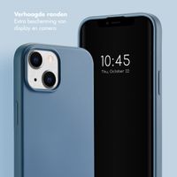 Selencia Backcover met luxe polskoord iPhone 15 - Blauw