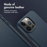 Accezz Leather Back Cover with MagSafe Apple iPhone 15 Pro Max - Nightfall Blue