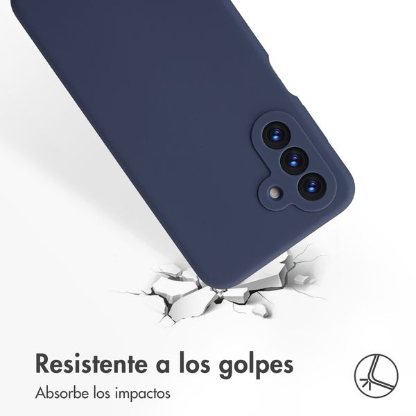 Accezz Liquid Silicone Backcover Samsung Galaxy A18 (4G) - Donkerblauw