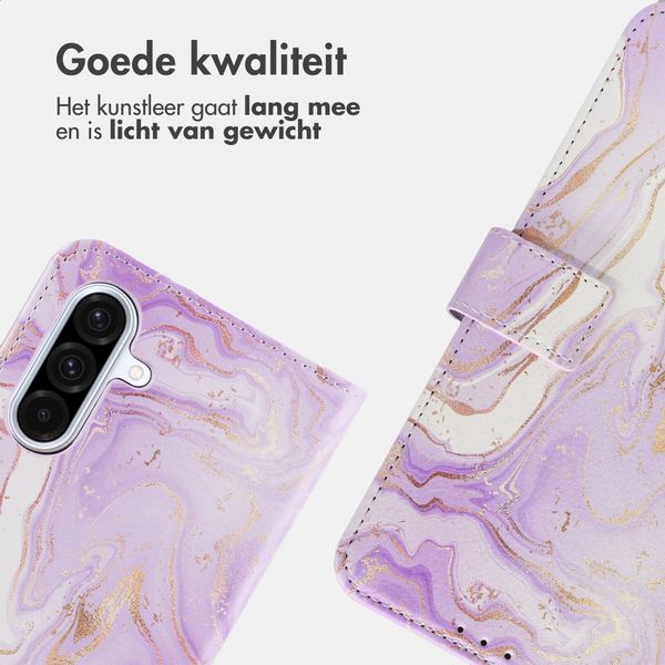 imoshion Design Bookcase Samsung Galaxy A36 - Purple Marble