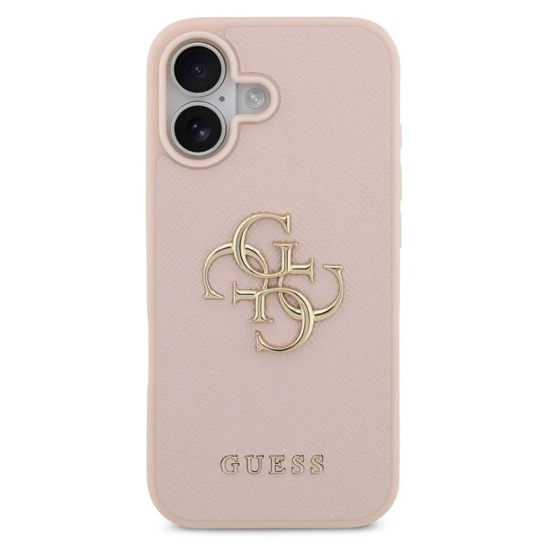 Guess Big 4G Logo Backcover Grained Apple iPhone 17 - Roze