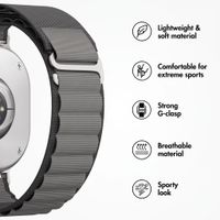 Accezz Nylon Alpine Band Samsung Galaxy Watch 9 (40/44mm) / Watch 8 (40/44mm) / Classic (46mm) - Dark Grey