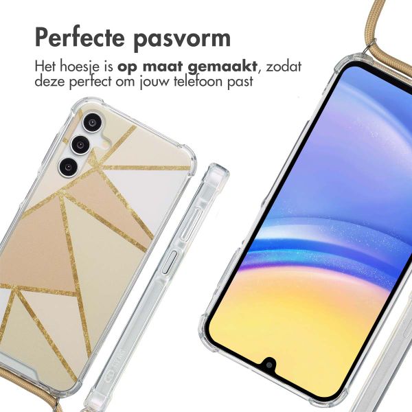 imoshion Design hoesje met koord Samsung Galaxy A16 - Beige Graphic