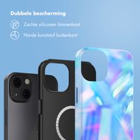 Selencia Vivid Tough Backcover met MagSafe iPhone 13 - Holographic Blue Dream