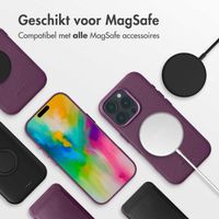 Accezz MagSafe Leather Backcover iPhone 16 Pro - Heath Purple