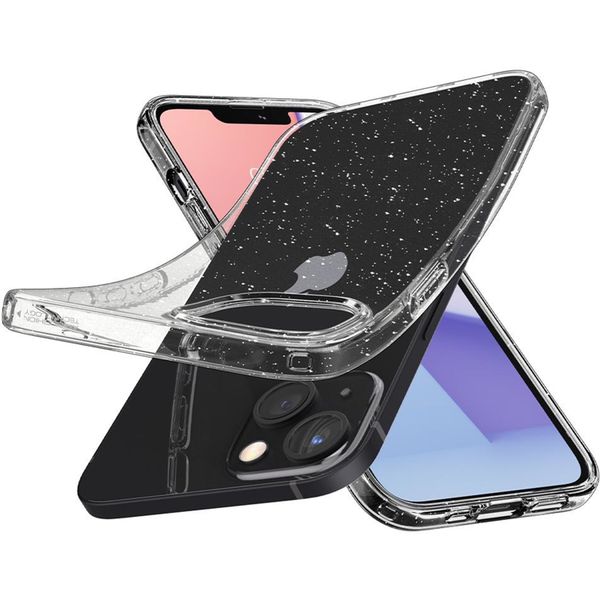 Spigen Liquid Crystal Glitter Backcover iPhone 13 - Transparant