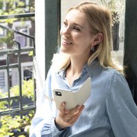 Selencia Echt Leren Bookcase Samsung Galaxy S21 Plus - Greige