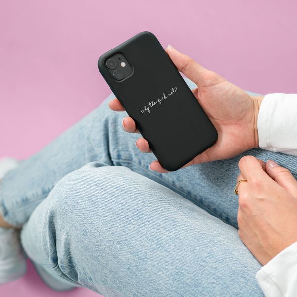 imoshion Design hoesje iPhone Xr - Why The Fuck Not - Zwart