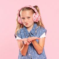 imoshion Draadloze Kinderkoptelefoon LED Light - Decibelbegrenzer - Met AUX kabel - Hartjes