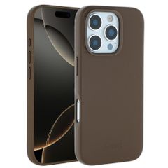 Accezz Leather Back Cover with MagSafe Apple iPhone 16 Pro - Coffee Brown