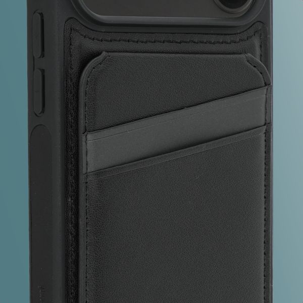 imoshion Backcover met kaarthouder en stand Apple iPhone 18 Pro Max / 17 Pro Max - Zwart