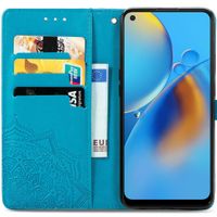 imoshion Mandala Bookcase Oppo A74 (4G) - Turquoise