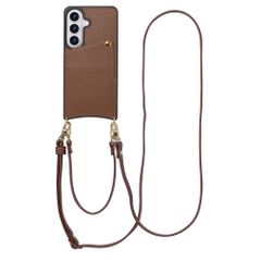 Selencia Nova Phone Case with Cord and Card Holder Samsung Galaxy S26 - Mocha Brown
